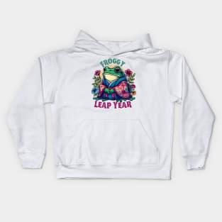 Froggy leap year Kids Hoodie